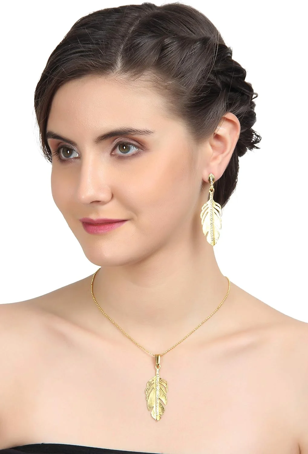 ست آویز و گوشواره زنانه تاچ استون با طراحی برگ های هنرمندانه ست آویز و گوشواره زنانه تاچ استون با طراحی برگ های هنرمندانه