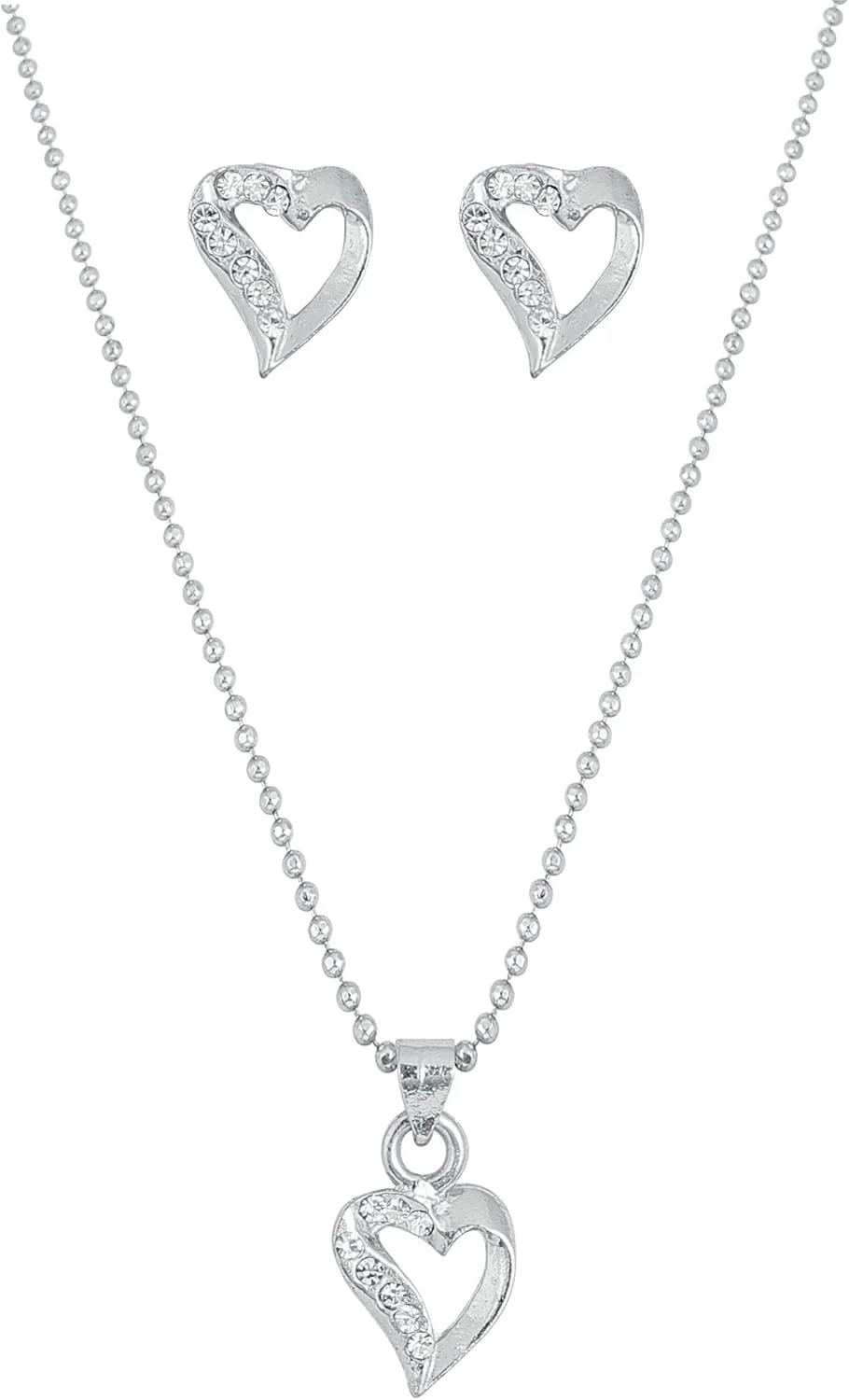 ست آویز و گوشواره زنانه تاچ استون طرح قلب های زیبا ست آویز و گوشواره زنانه تاچ استون طرح قلب های زیبا