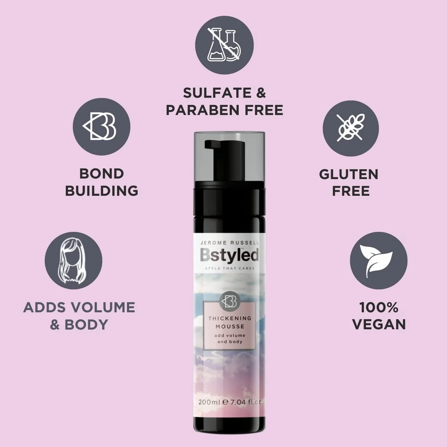 موس حجم دهنده مو جروم راسل BStyled، شفاف