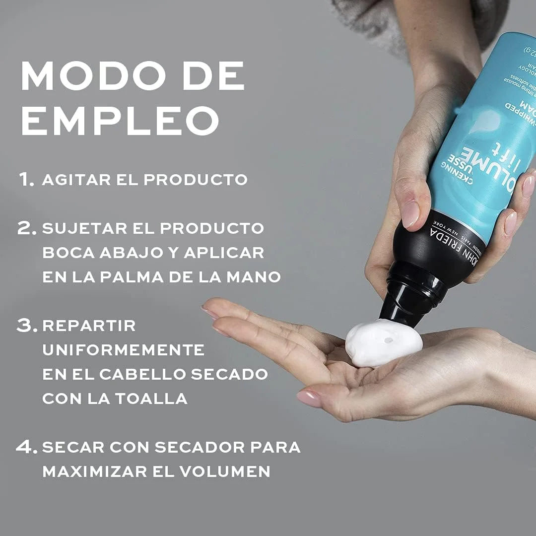 موس حجم دهنده مو جان فریدا مدل Volume Lift Air Whipped Foam، 200 میلی لیتر (تک عددی)