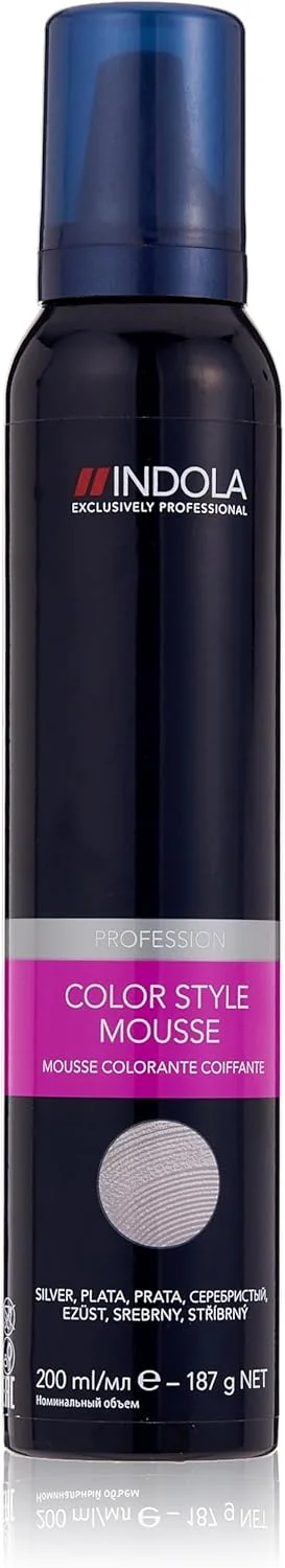موس رنگ مو ایندولا کالر استایل 200 میلی لیتر، نقره ای موس رنگ مو ایندولا کالر استایل 200 میلی لیتر، نقره ای