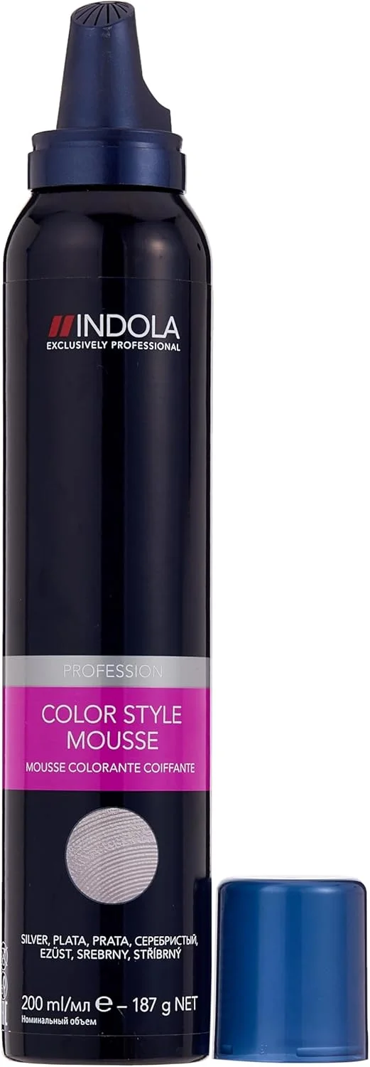 موس رنگ مو ایندولا کالر استایل 200 میلی لیتر، نقره ای