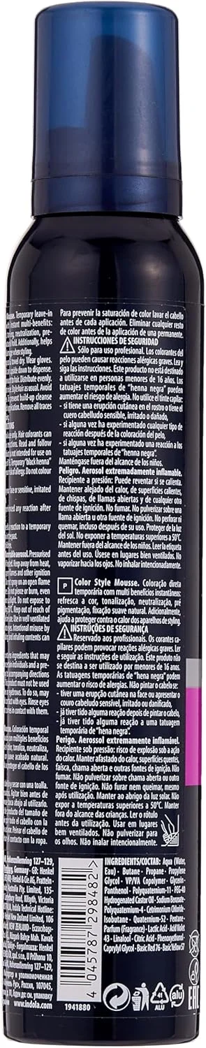 موس رنگ مو ایندولا کالر استایل 200 میلی لیتر، نقره ای