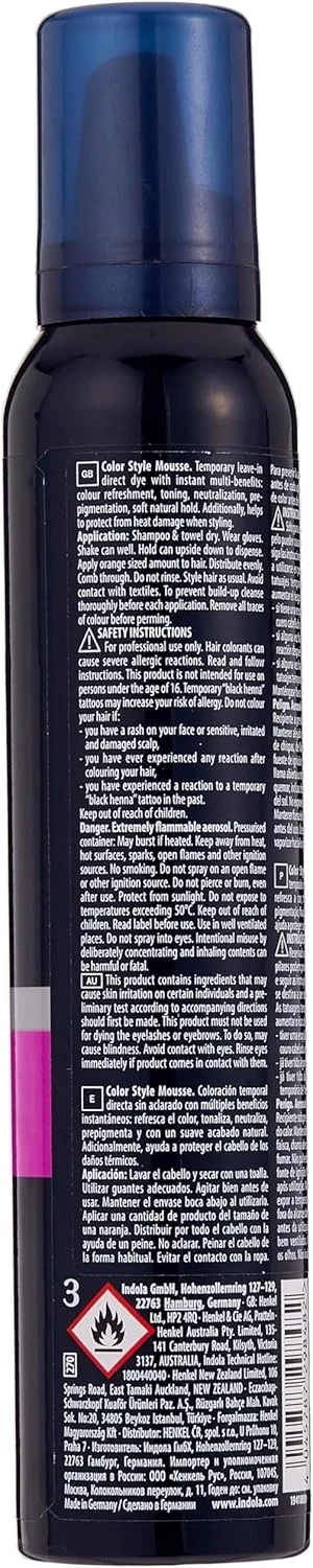 موس رنگ مو ایندولا کالر استایل 200 میلی لیتر، نقره ای