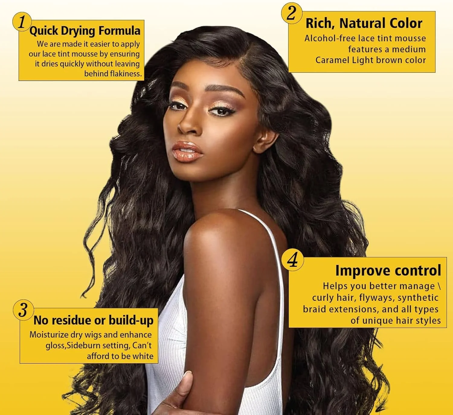 موس رنگی توری مو LBOYLOVE®، اسپری فوم قهوه ای موکا برای کلاه گیس های توری جلویی و تکه های مو، برای کلاه گیس های زنانه و رنگ نهایی طبیعی (قهوه ای تیره) موس رنگی توری مو LBOYLOVE®، اسپری فوم قهوه ای موکا برای کلاه گیس های توری جلویی و تکه های مو، برای کلاه گیس های زنانه و رنگ نهایی طبیعی (قهوه ای تیره)