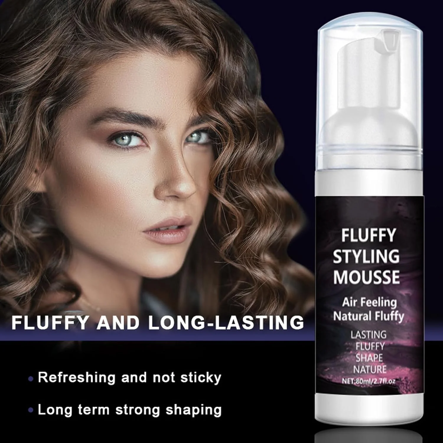 موس حالت دهنده مو 80 میلی لیتری، فوم حالت دهنده برای موهای نازک و کم حجم، موس موی سبک و با قابلیت انعطاف، محصولات حالت دهنده مو برای زنان و مردان، حالت دهنده موی طبیعی و ماندگار برای درخشش احیا کننده موس حالت دهنده مو 80 میلی لیتری، فوم حالت دهنده برای موهای نازک و کم حجم، موس موی سبک و با قابلیت انعطاف، محصولات حالت دهنده مو برای زنان و مردان، حالت دهنده موی طبیعی و ماندگار برای درخشش احیا کننده