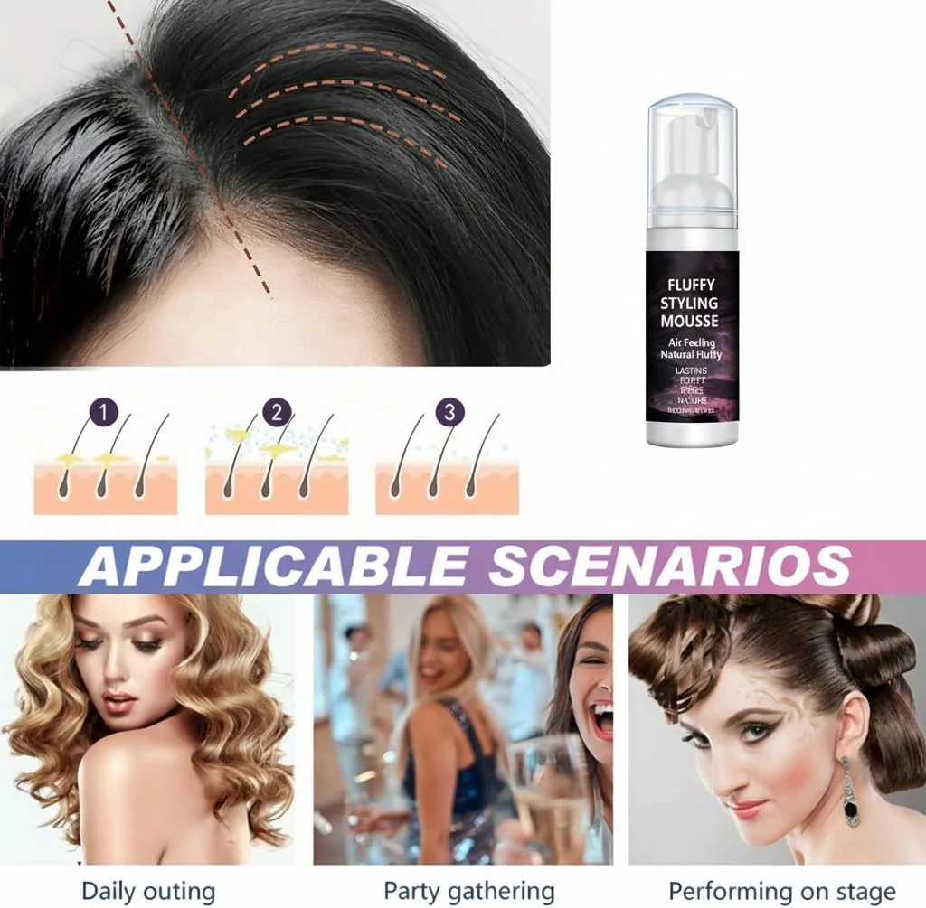 موس حالت دهنده مو 80 میلی لیتری، فوم حالت دهنده برای موهای نازک و کم حجم، موس موی سبک و با قابلیت انعطاف، محصولات حالت دهنده مو برای زنان و مردان، حالت دهنده موی طبیعی و ماندگار برای درخشش احیا کننده موس حالت دهنده مو 80 میلی لیتری، فوم حالت دهنده برای موهای نازک و کم حجم، موس موی سبک و با قابلیت انعطاف، محصولات حالت دهنده مو برای زنان و مردان، حالت دهنده موی طبیعی و ماندگار برای درخشش احیا کننده