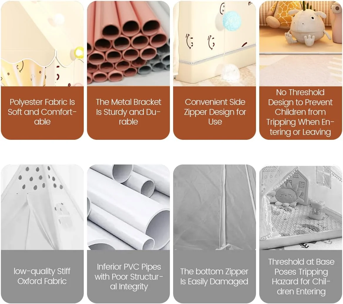 چادر بازی بزرگ AccLoo برای کودکان، چادرهای بازی محکم برای کودکان نوپا به همراه کیف نگهداری، اسباب بازی اتاق بازی کودکان در فضای باز برای پسران و دختران 3 تا 10 ساله، پارچه پلی استر قابل شستشو، قاب فلزی جداشدنی چادر بازی بزرگ AccLoo برای کودکان، چادرهای بازی محکم برای کودکان نوپا به همراه کیف نگهداری، اسباب بازی اتاق بازی کودکان در فضای باز برای پسران و دختران 3 تا 10 ساله، پارچه پلی استر قابل شستشو، قاب فلزی جداشدنی