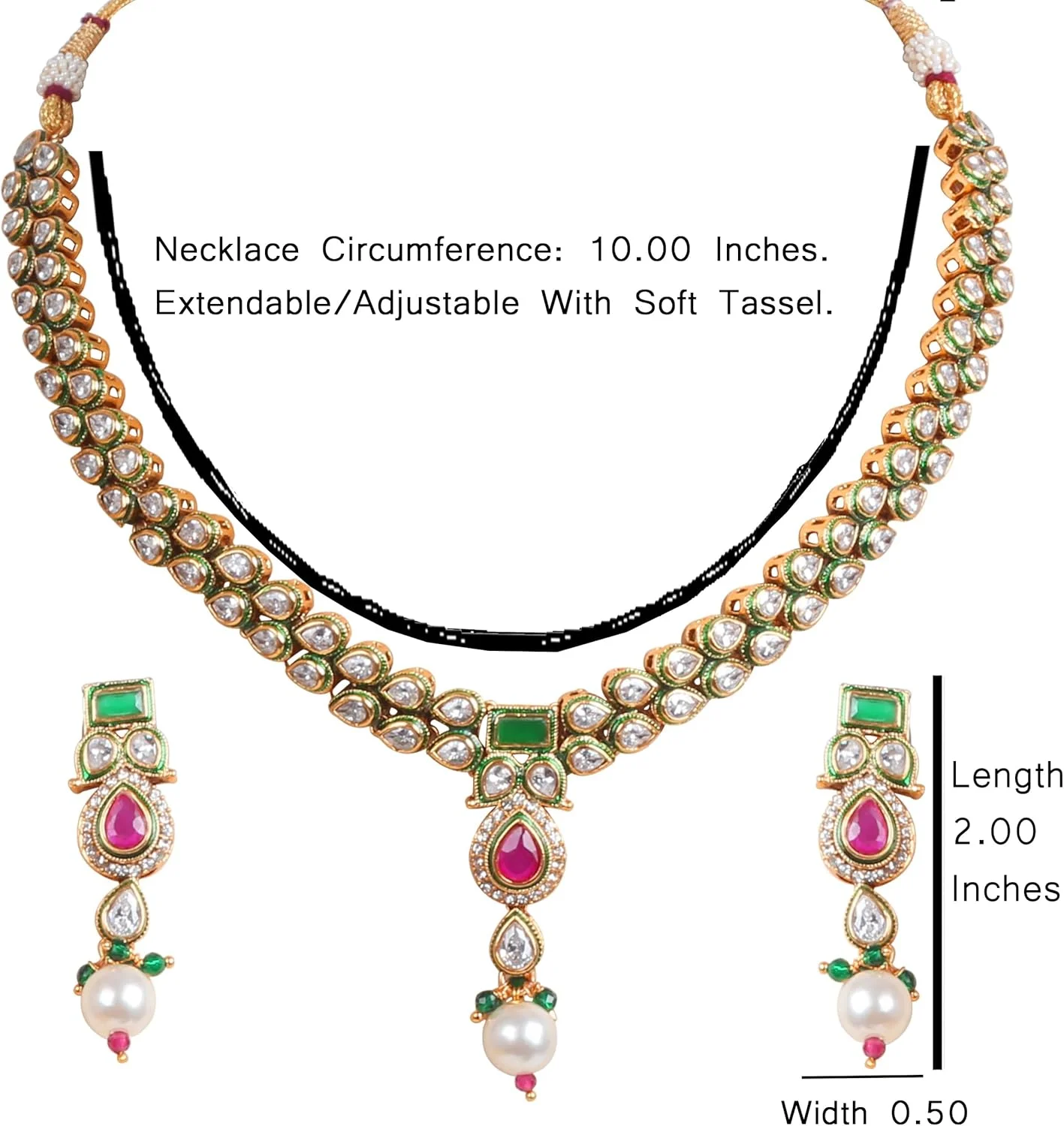 ست گردنبند و گوشواره زنانه تاچ استون با روکش طلای عتیقه، نگین های زیرکونیا کوبیک طرح الماس برش گرد، جواهرات سنتی طراح دار. ست گردنبند و گوشواره زنانه تاچ استون با روکش طلای عتیقه، نگین های زیرکونیا کوبیک طرح الماس برش گرد، جواهرات سنتی طراح دار.