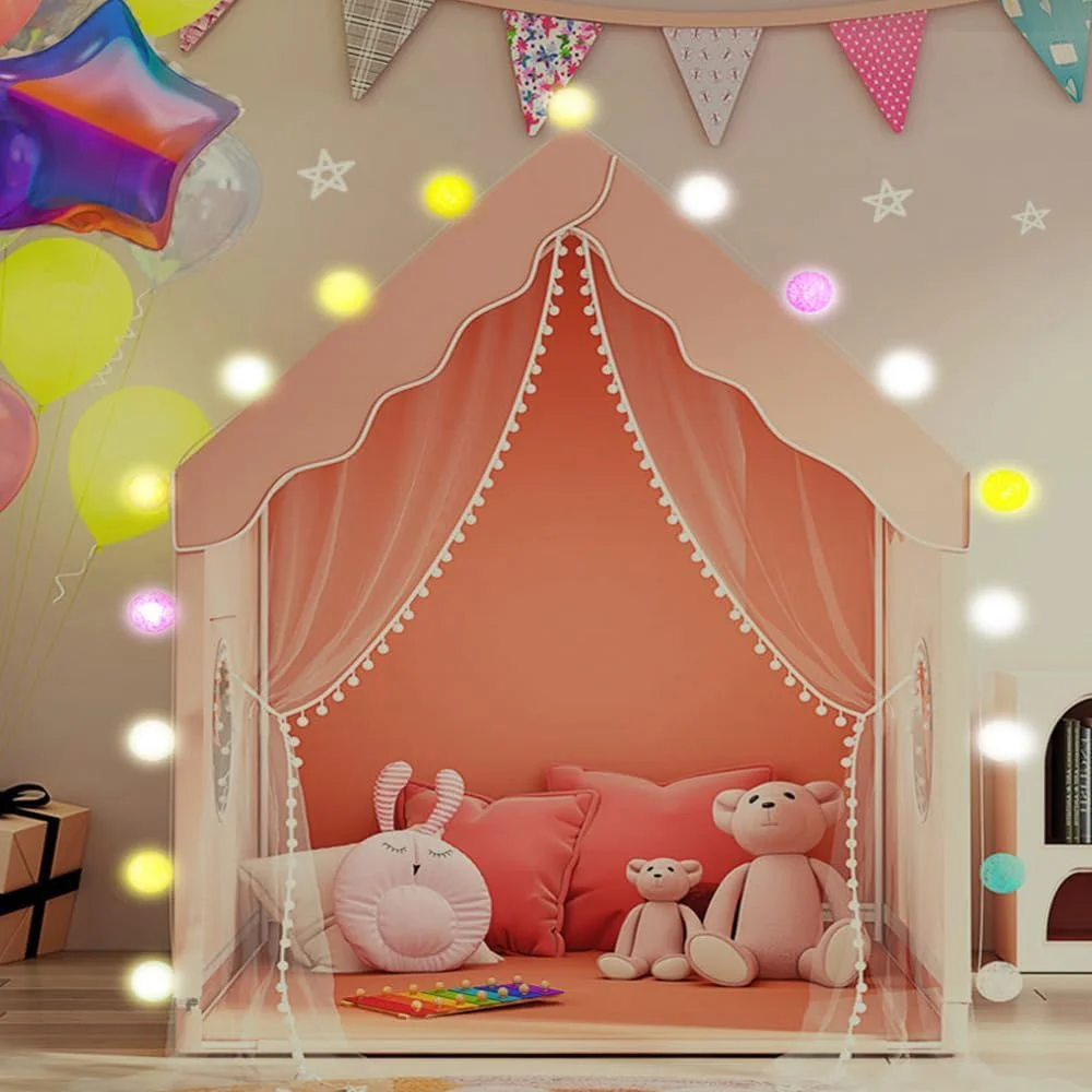 چادر بازی کودک AM ANNA، چادر بازی خانه برای کودکان، اسباب بازی هدیه چادر قلعه شاهزاده خانم برای دختران و پسران، خانه بازی با چراغ ها و پرچم های رنگی برای کودکان نوپا، کودکان در داخل و خارج از منزل (چادر مطالعه و اتاق بازی) چادر بازی کودک AM ANNA، چادر بازی خانه برای کودکان، اسباب بازی هدیه چادر قلعه شاهزاده خانم برای دختران و پسران، خانه بازی با چراغ ها و پرچم های رنگی برای کودکان نوپا، کودکان در داخل و خارج از منزل (چادر مطالعه و اتاق بازی)