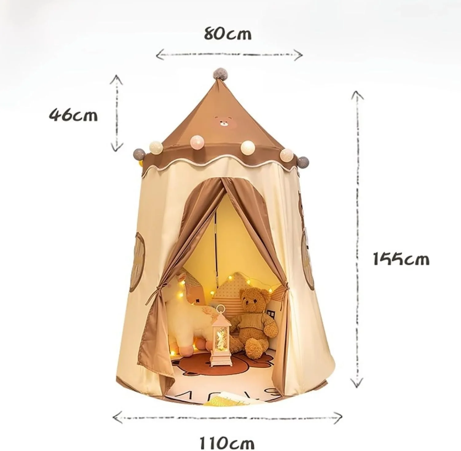 چادر بازی بزرگ کودکانه AM ANNA قهوه ای با دو پنجره، خانه بازی چادری کودکان برای بازی کودکان در داخل خانه، چادر تخت کودک نوپا برای اسباب بازی های پسرانه دخترانه رنگ قهوه ای، چادر کودک نوپا قابل حمل و تاشو چادر بازی بزرگ کودکانه AM ANNA قهوه ای با دو پنجره، خانه بازی چادری کودکان برای بازی کودکان در داخل خانه، چادر تخت کودک نوپا برای اسباب بازی های پسرانه دخترانه رنگ قهوه ای، چادر کودک نوپا قابل حمل و تاشو