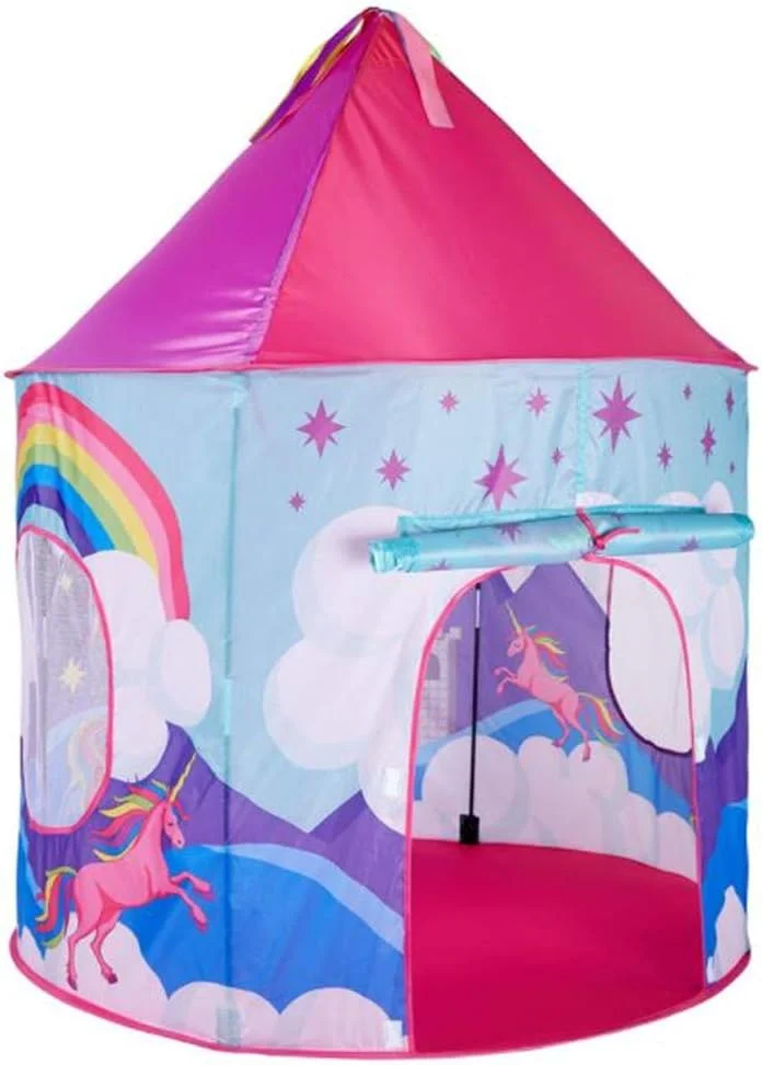 چادر بازی کودکانه AM ANNA - چادر پاپ آپ قابل حمل با کیف تاشو - مناسب برای استفاده در داخل و خارج از خانه (تک شاخ)