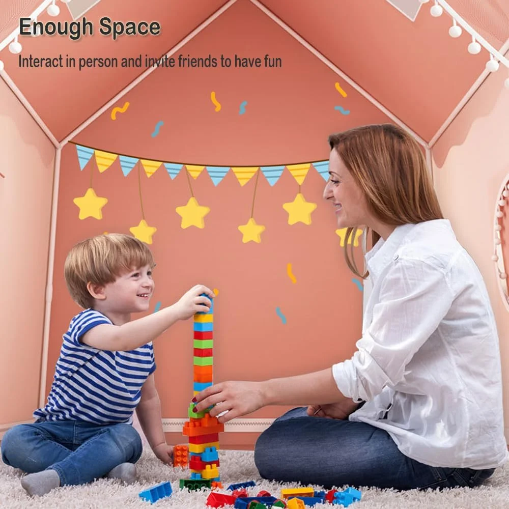 چادر بازی کودک AM ANNA، چادر بازی خانه برای کودکان، اسباب بازی هدیه چادر قلعه شاهزاده خانم برای دختران و پسران، خانه بازی با چراغ ها و پرچم های رنگی برای کودکان نوپا، کودکان در داخل و خارج از منزل (چادر مطالعه و اتاق بازی) چادر بازی کودک AM ANNA، چادر بازی خانه برای کودکان، اسباب بازی هدیه چادر قلعه شاهزاده خانم برای دختران و پسران، خانه بازی با چراغ ها و پرچم های رنگی برای کودکان نوپا، کودکان در داخل و خارج از منزل (چادر مطالعه و اتاق بازی)