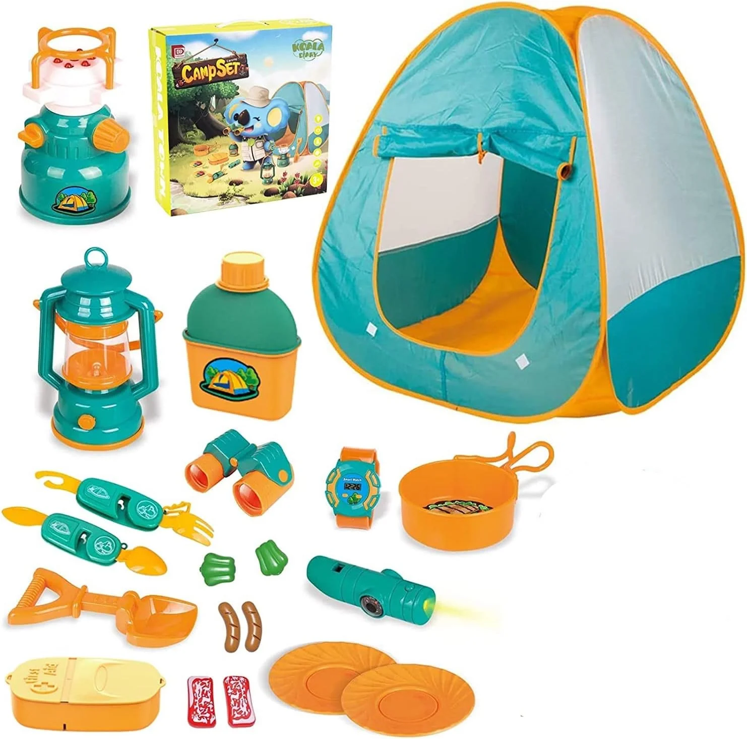 مجموعه کمپینگ کودکان AMERTEER با چادر بازی 19 تکه، چادر پاپ آپ برای کودکان و مجموعه ابزار اسباب بازی کمپینگ برای کودکان نوپا، پسران و دختران، چادر اسباب بازی فضای باز و هدیه تولد مجموعه کمپینگ کودکان AMERTEER با چادر بازی 19 تکه، چادر پاپ آپ برای کودکان و مجموعه ابزار اسباب بازی کمپینگ برای کودکان نوپا، پسران و دختران، چادر اسباب بازی فضای باز و هدیه تولد