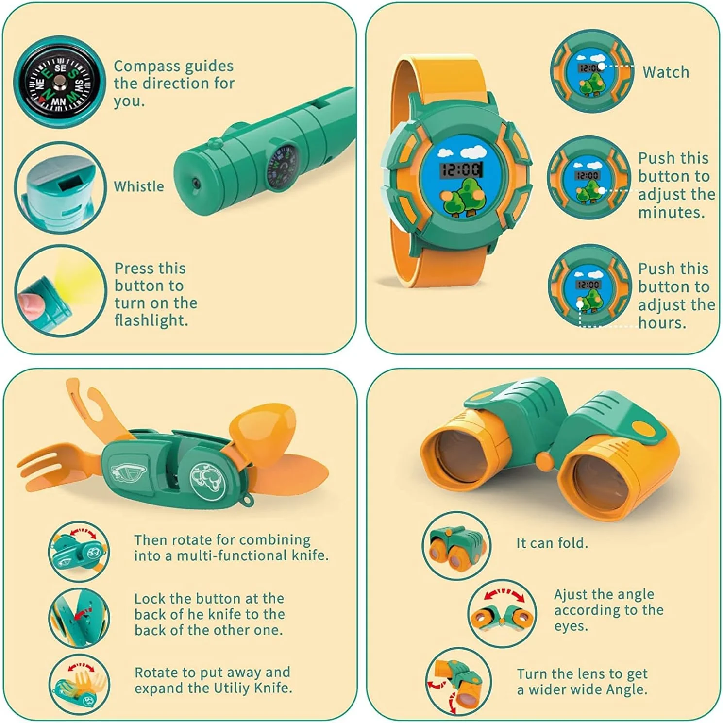 مجموعه کمپینگ کودکان AMERTEER با چادر بازی 19 تکه، چادر پاپ آپ برای کودکان و مجموعه ابزار اسباب بازی کمپینگ برای کودکان نوپا، پسران و دختران، چادر اسباب بازی فضای باز و هدیه تولد مجموعه کمپینگ کودکان AMERTEER با چادر بازی 19 تکه، چادر پاپ آپ برای کودکان و مجموعه ابزار اسباب بازی کمپینگ برای کودکان نوپا، پسران و دختران، چادر اسباب بازی فضای باز و هدیه تولد