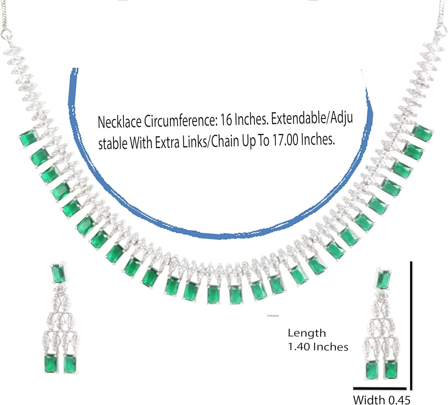 تاچ استون جدید! ست گردنبند زنانه طرح هندی بالیوودی دست ساز، نگین های هندسی اتمی، مارکیز، زیرکونیا، مستطیلی، زمرد مصنوعی، روکش طلای سفید. تاچ استون جدید! ست گردنبند زنانه طرح هندی بالیوودی دست ساز، نگین های هندسی اتمی، مارکیز، زیرکونیا، مستطیلی، زمرد مصنوعی، روکش طلای سفید.