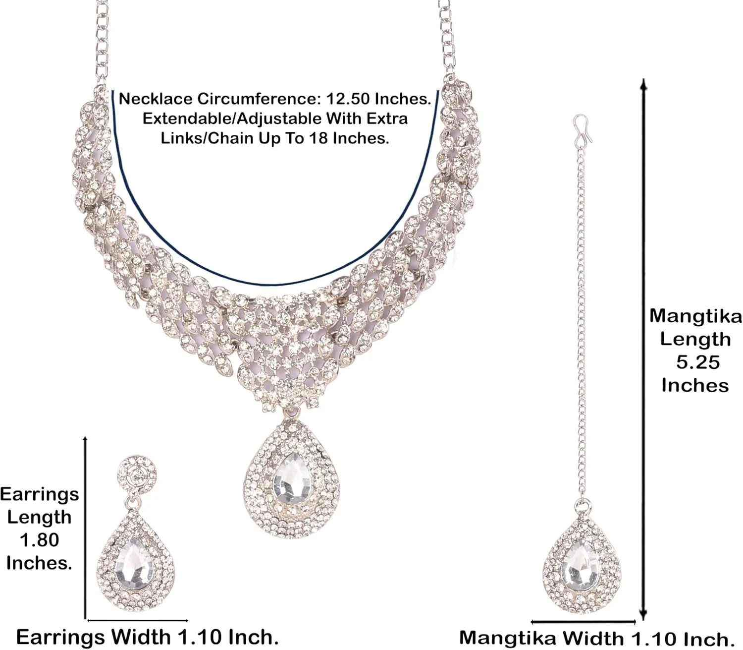 جدید! ست گردنبند و مانگتیکای عروس جواهرات طراح فوق العاده با سنگ های قیمتی برش گلابی گرد سفید رنگ، کار دست انحصاری بالیوود هندی تاچ استون، با رنگ سفید برای زنان. جدید! ست گردنبند و مانگتیکای عروس جواهرات طراح فوق العاده با سنگ های قیمتی برش گلابی گرد سفید رنگ، کار دست انحصاری بالیوود هندی تاچ استون، با رنگ سفید برای زنان.