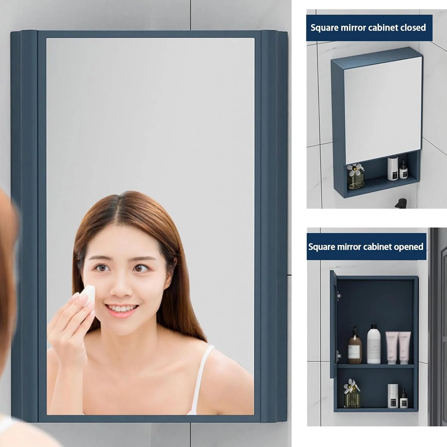 روشویی کنجی YUGXTH، کابینت کنجی سرامیکی، روشویی ایستاده کنجی با آینه، سینک مثلثی برای آشپزخانه، سرویس بهداشتی منزل (43 سانتی متر)