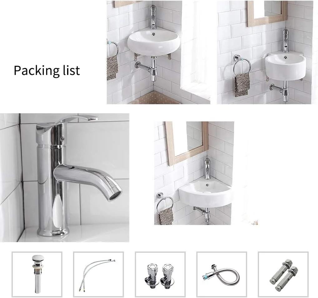 روشویی و کابینت روشویی، سینک حمام، روشویی دیواری با شیرآلات، روشویی سرامیکی گوشه ای، میز لوازم بهداشتی منزل، تمیز کردن آسان، صرفه جویی در فضا، هدیه