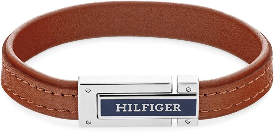 دستبند چرمی مردانه تامی هیلفیگر مدل SS24 FLAT - 2790559
