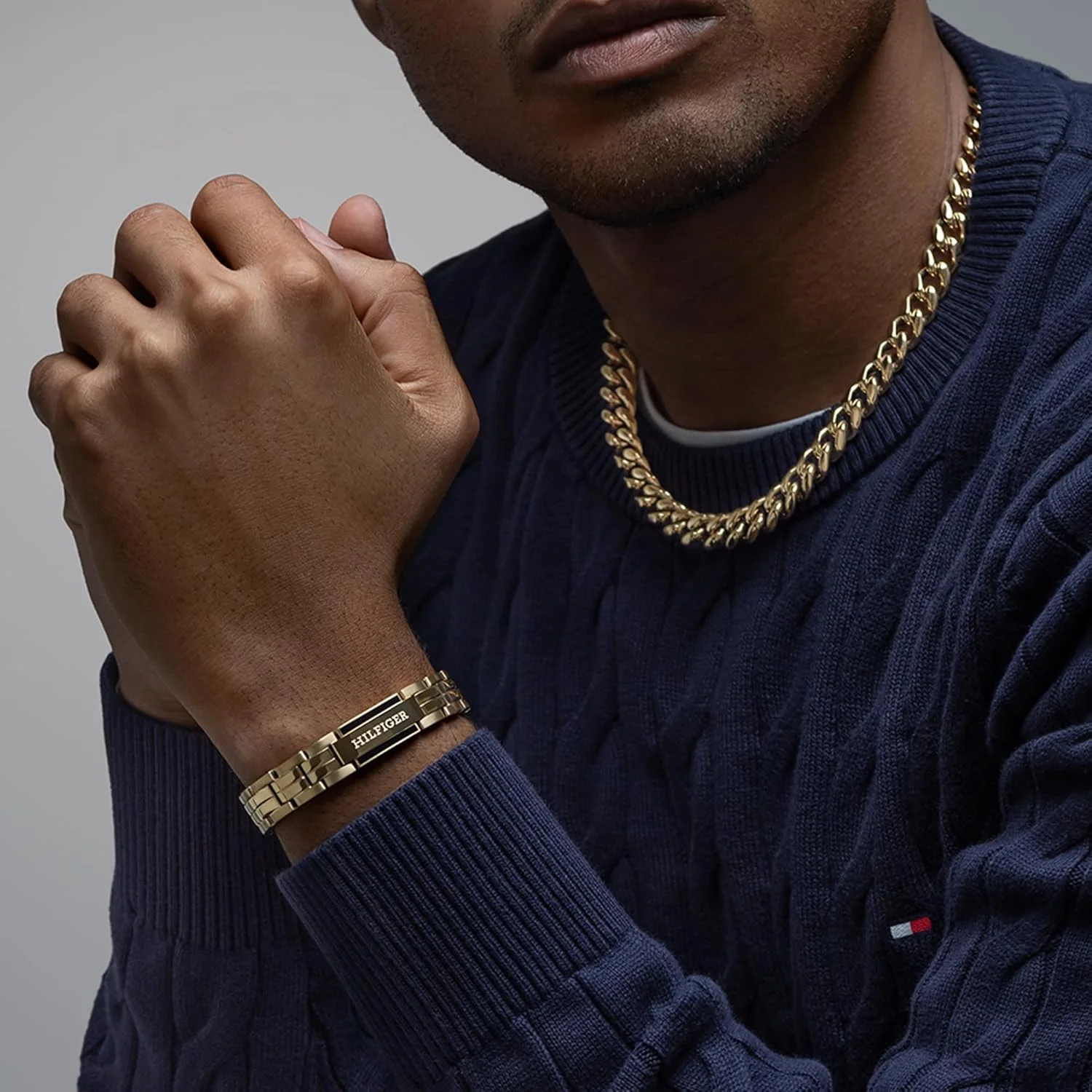 دستبند فلزی مردانه تامی هیلفیگر مدل پارکر - 2790601