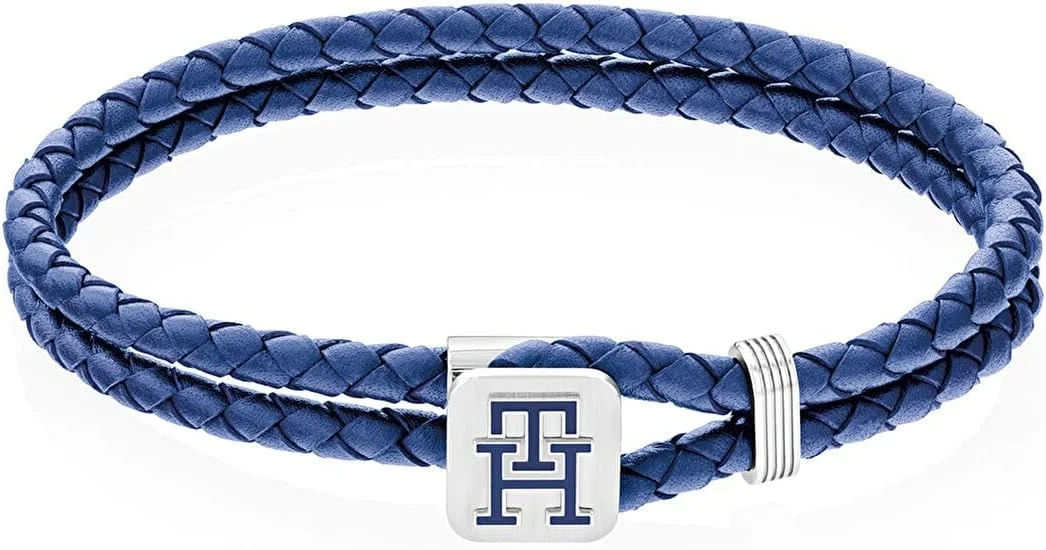 دستبند چرمی مردانه تامی هیلفیگر مدل MONOGRAM LEATHER - 2790530