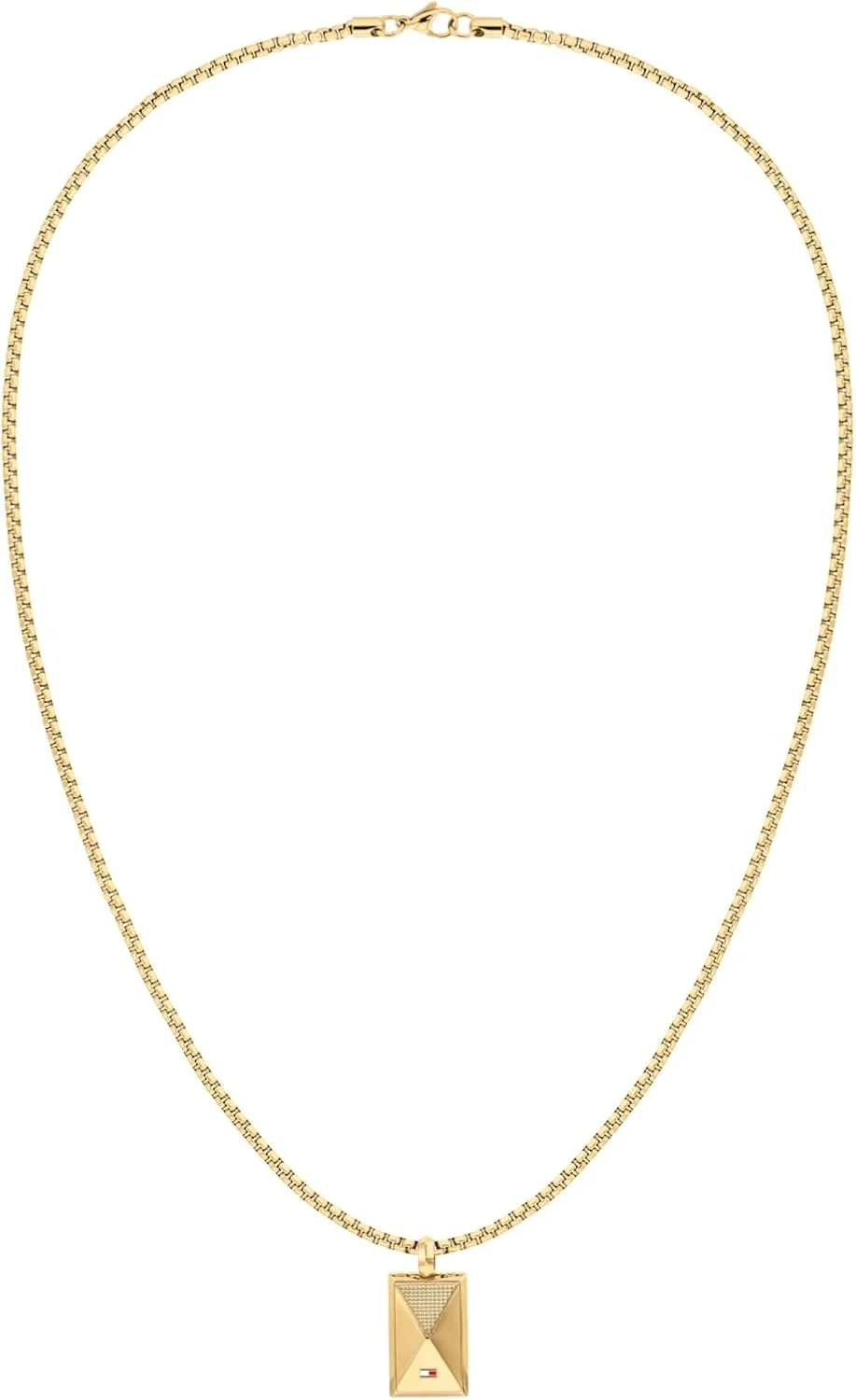 جواهرات مردانه تامی هیلفیگر - آویز استیل ضد زنگ با زنجیر، قفل خرچنگی - مناسب برای موقعیت های غیر رسمی یا رسمی - هدیه برای آقایان