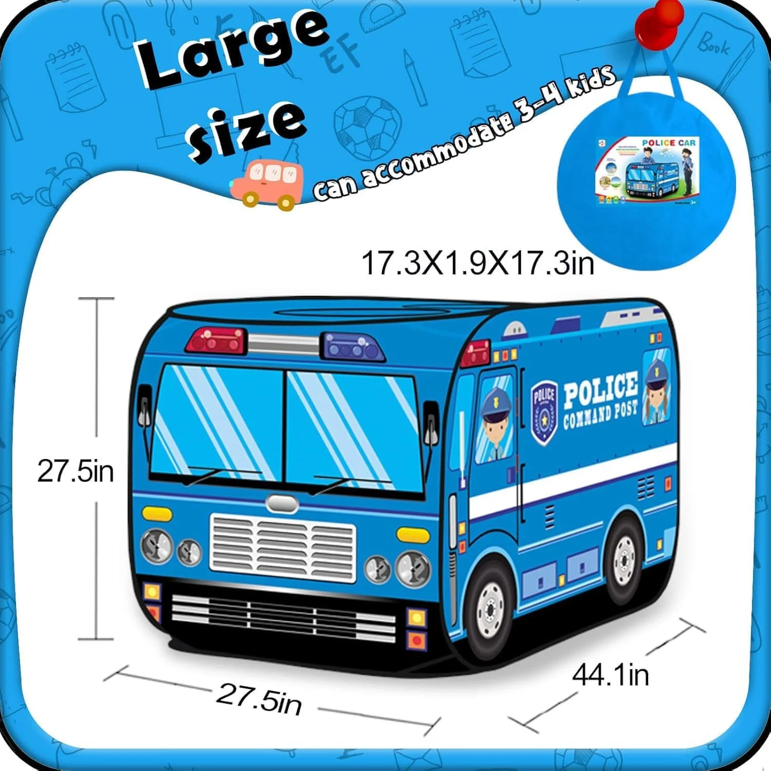 چادر بازی کامیونی اسباب بازی کودکان 3 تا 8 سال، چادر بازی پاپ آپ برای کودکان، هدیه برای پسران و دختران 3، 4، 5، 6، 7 و 8 ساله، مجموعه چادر بازی تاشو مناسب فضای باز، داخل خانه و باغ، اسباب بازی کودکان