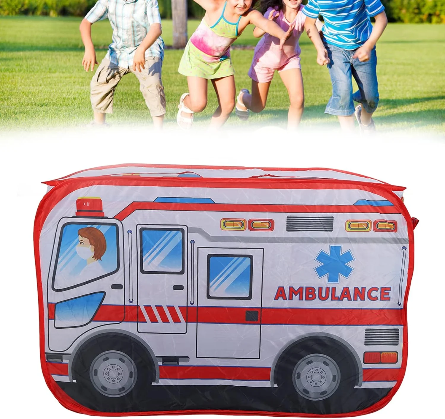 چادر تاشو کودکانه Ccya، چادر بازی آمبولانس، خانه بازی تاشو چند منظوره چادر بازی آمبولانس اسباب بازی دکتر بازی نقش آفرینی بازی برای کودکان نوپا پسران دختران در فضای داخلی و خارجی چادر تاشو کودکانه Ccya، چادر بازی آمبولانس، خانه بازی تاشو چند منظوره چادر بازی آمبولانس اسباب بازی دکتر بازی نقش آفرینی بازی برای کودکان نوپا پسران دختران در فضای داخلی و خارجی