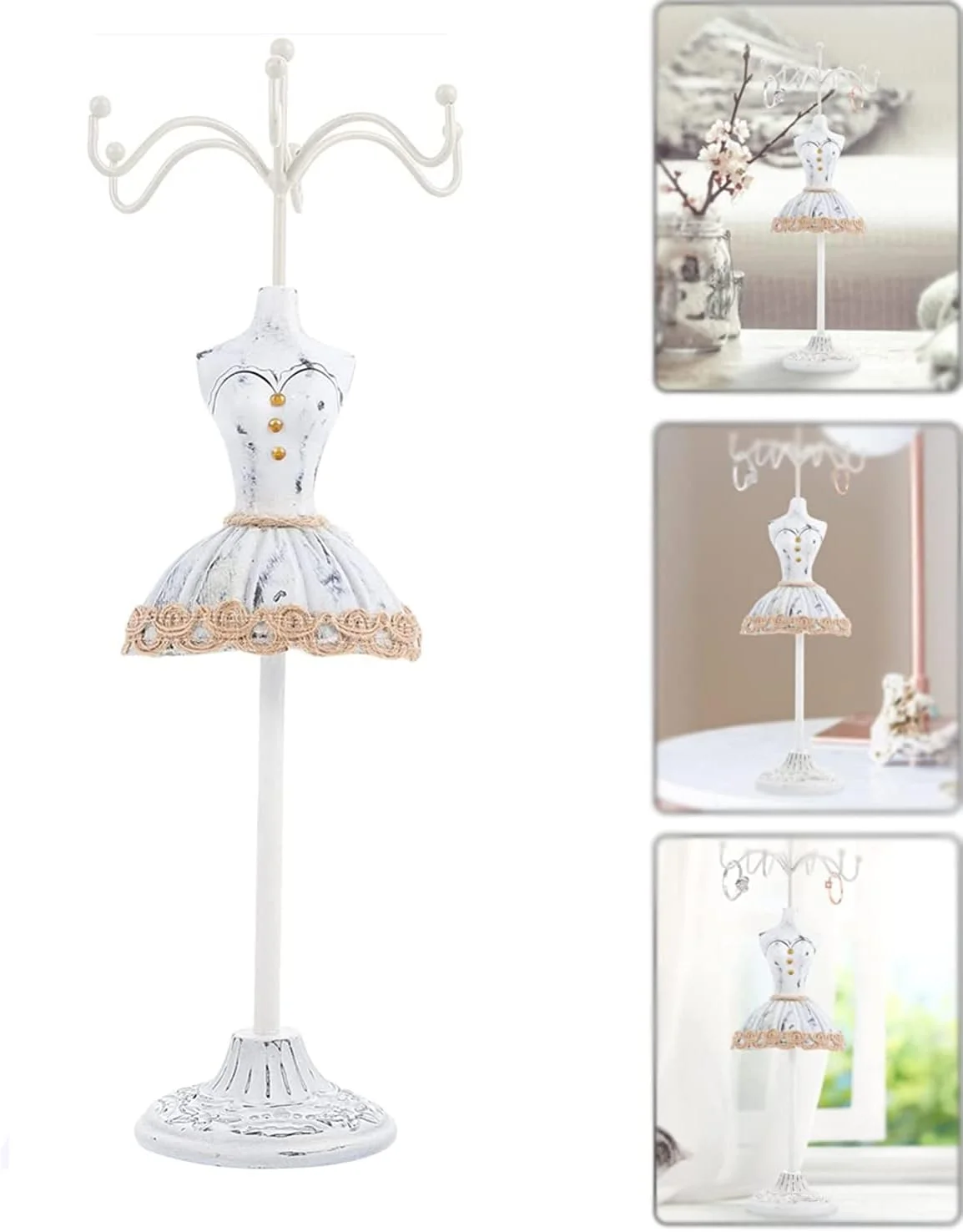 استند نمایش جواهرات SYOSI، استند سازمان دهنده جواهرات، نگهدارنده نمایشگر جواهرات، گردنبند برای برج های جواهرات، دکور برج برای دختران و زنان