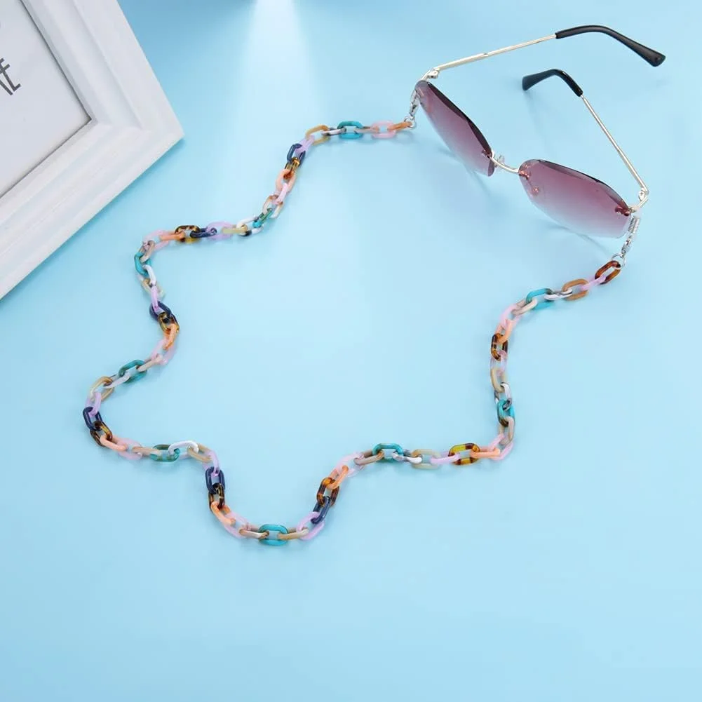 بند عینک آکریلیک SYOSI، گردنبند نگهدارنده عینک آفتابی، بند عینک مد روز برای زنان، دختران و مردان، بند شیک برای تناسب مطمئن