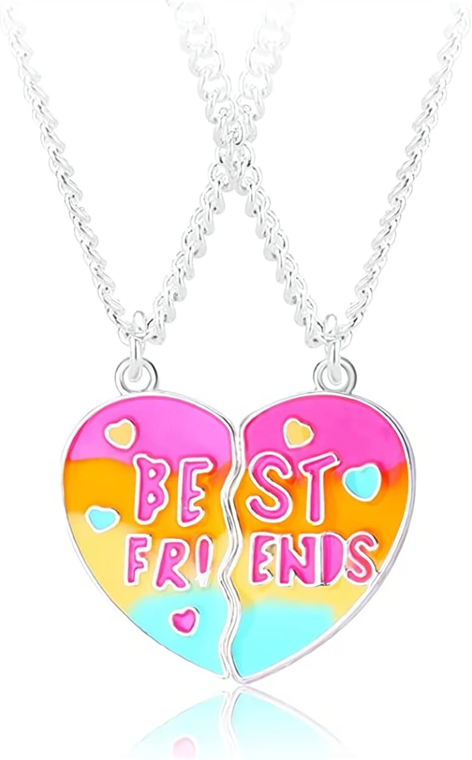 گردنبند BFF قلب SYOSI، گردنبندهای دوستی بهترین دوستان برای همیشه آویز دم پری دریایی، هدایای دوستی برای دختران و زنان، مدل B