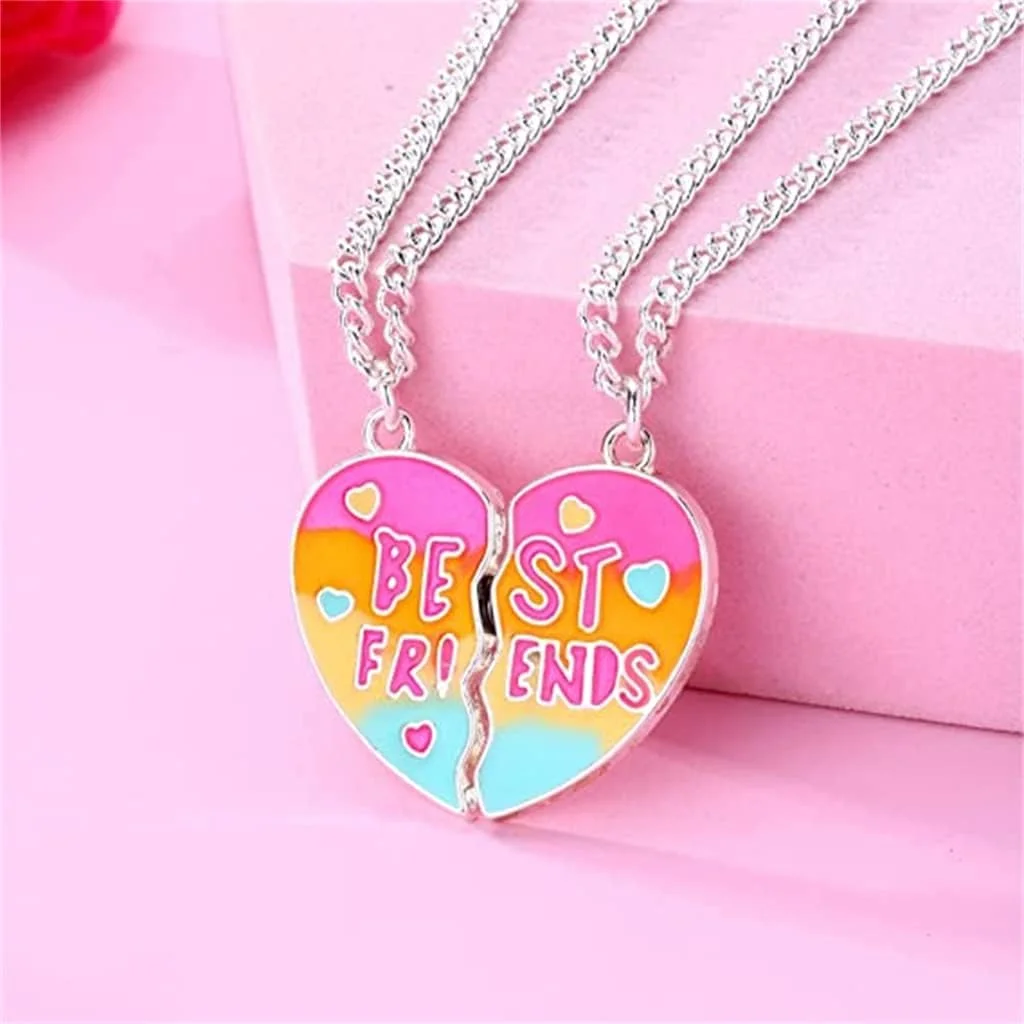 گردنبند BFF قلب SYOSI، گردنبندهای دوستی بهترین دوستان برای همیشه آویز دم پری دریایی، هدایای دوستی برای دختران و زنان، مدل B