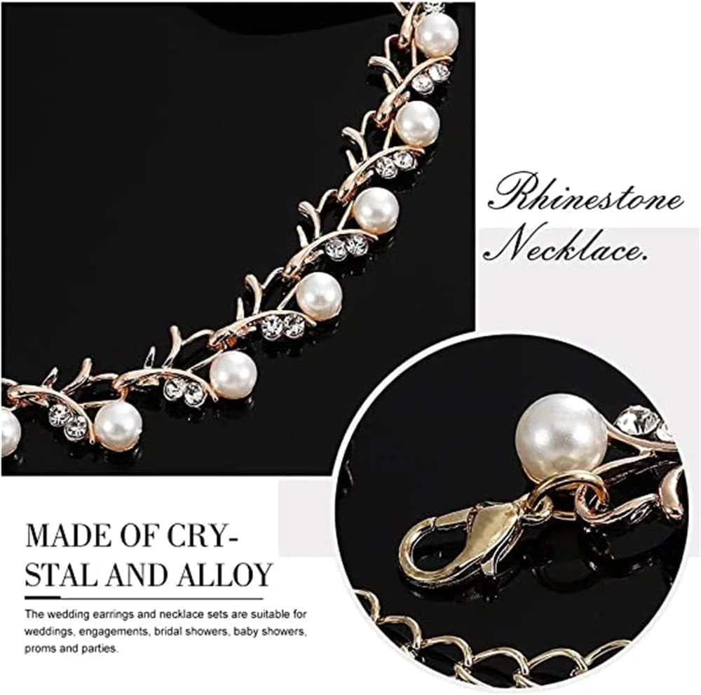 ست جواهرات عروس مرواریدی SYOSI، ست های گردنبند، دستبند و گوشواره عروس کریستالی، ست جواهرات لباس مجلسی با گردنبند چوکر نگین دار، برای زنان و دختران ست جواهرات عروس مرواریدی SYOSI، ست های گردنبند، دستبند و گوشواره عروس کریستالی، ست جواهرات لباس مجلسی با گردنبند چوکر نگین دار، برای زنان و دختران