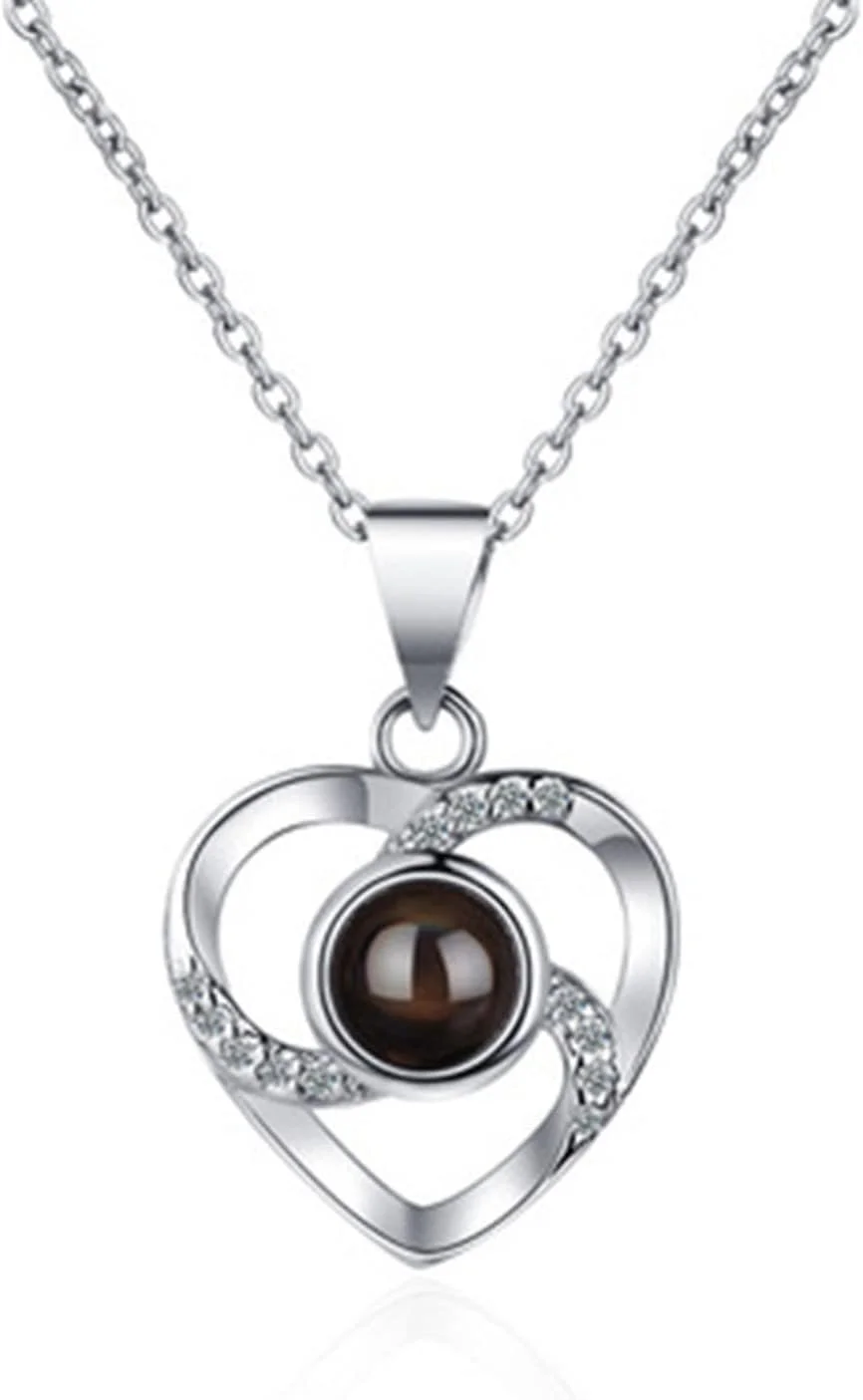 جعبه هدیه گل رز جاودان SYOSI با گردنبند نقره استرلینگ دوستت دارم به 100 زبان، گل رز قرمز دست ساز برای هدایای سالگرد تولد، هدایای معلم برای زنان، مادر، دوست دختر