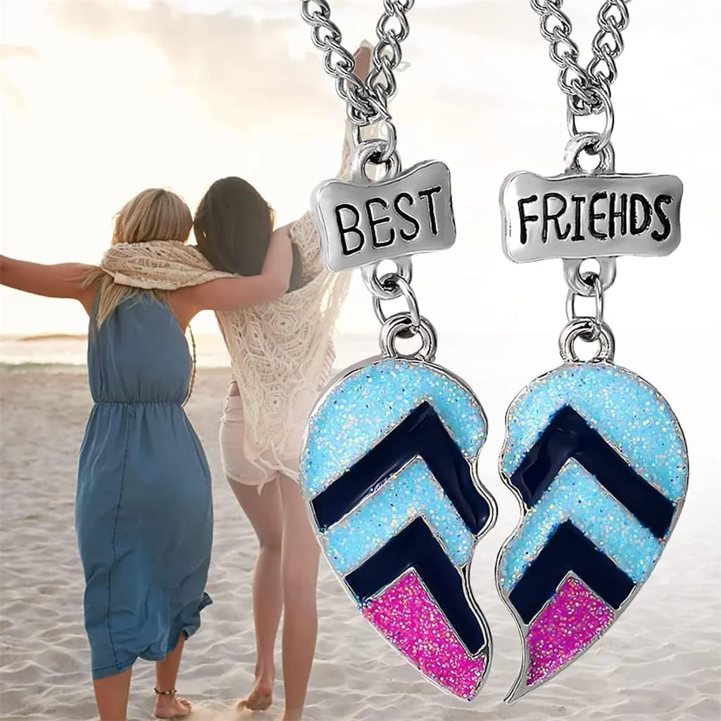 گردنبند بهترین دوست SYOSI، گردنبند دوستی، گردنبند BFF طرح قلب ولنتاین، ست گردنبند خواهر، هدیه تولد ولنتاین برای دوست گردنبند بهترین دوست SYOSI، گردنبند دوستی، گردنبند BFF طرح قلب ولنتاین، ست گردنبند خواهر، هدیه تولد ولنتاین برای دوست