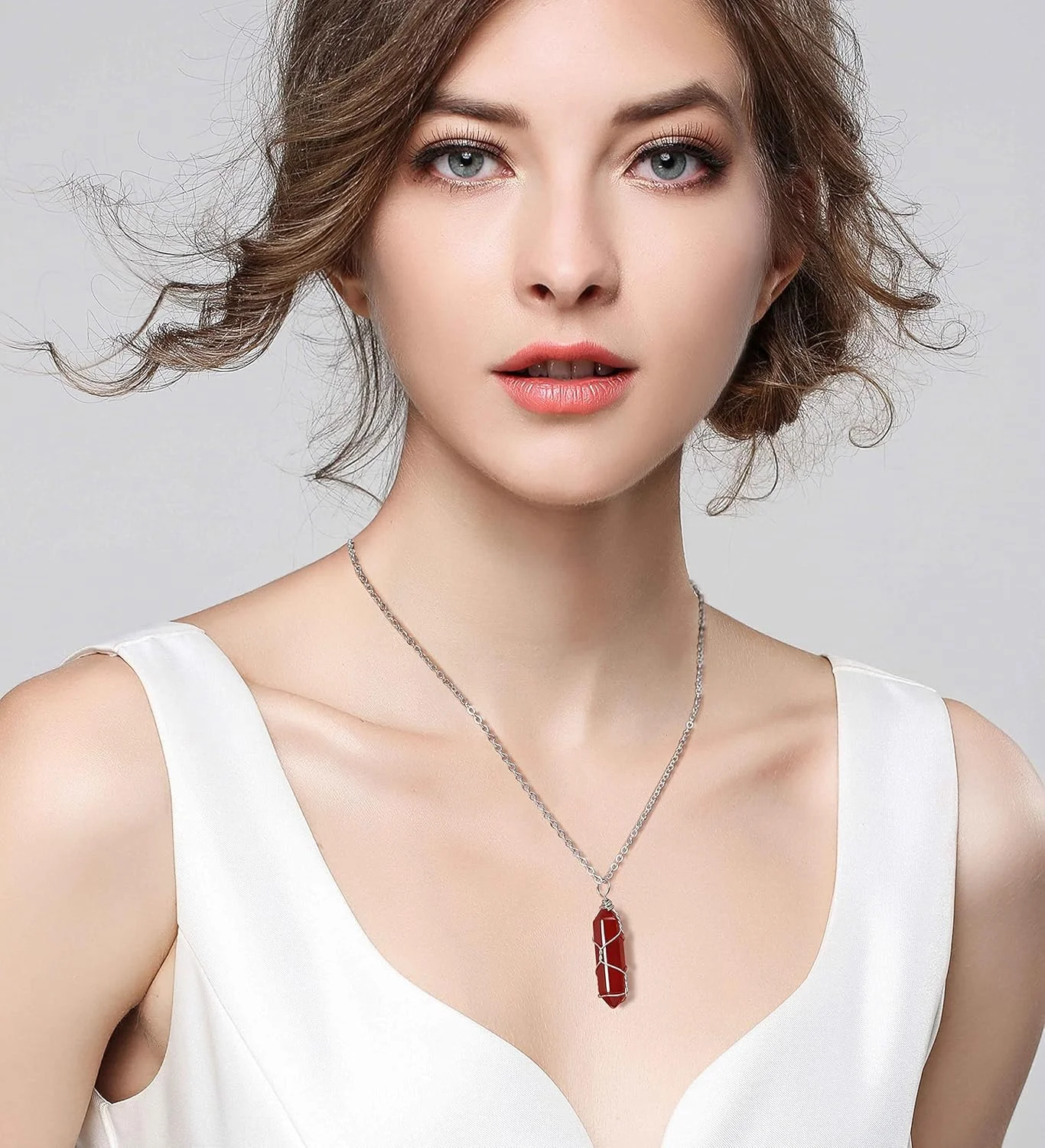 گردنبند آویز کریستالی، 10 عدد کریستال آمتیست شفابخش، گردنبندهای چاکرای عقیق، گردنبند چشم نظر، جواهرات ماه خورشید ابسیدین کوارتز رز، آویز فیروزه آونتورین سنگ قیمتی قلبی برای زنان گردنبند آویز کریستالی، 10 عدد کریستال آمتیست شفابخش، گردنبندهای چاکرای عقیق، گردنبند چشم نظر، جواهرات ماه خورشید ابسیدین کوارتز رز، آویز فیروزه آونتورین سنگ قیمتی قلبی برای زنان