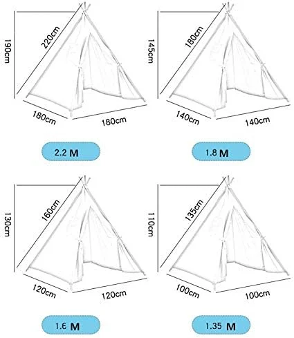 چادر تیپی بوم بزرگ، چادر بازی تیپی کودکان، خانه بازی سرخپوستی، چادر تیپی کودکان، دکور اتاق چادر تی پی پسرانه دخترانه هدیه تولد کریسمس بدون زیرانداز (سفید - میله 1.6 متری) چادر تیپی بوم بزرگ، چادر بازی تیپی کودکان، خانه بازی سرخپوستی، چادر تیپی کودکان، دکور اتاق چادر تی پی پسرانه دخترانه هدیه تولد کریسمس بدون زیرانداز (سفید - میله 1.6 متری)