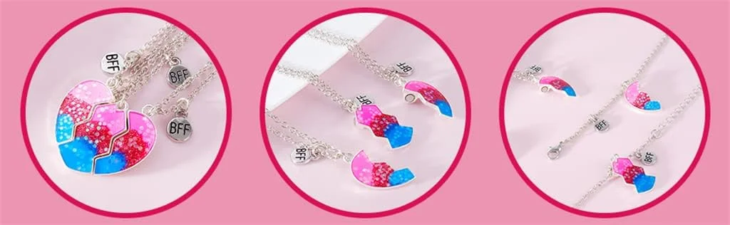 گردنبند BFF قلب SYOSI، گردنبند دوستی بهترین دوستان برای همیشه آویز دم پری دریایی، هدایای دوستی برای دختران و زنان، مدل C گردنبند BFF قلب SYOSI، گردنبند دوستی بهترین دوستان برای همیشه آویز دم پری دریایی، هدایای دوستی برای دختران و زنان، مدل C