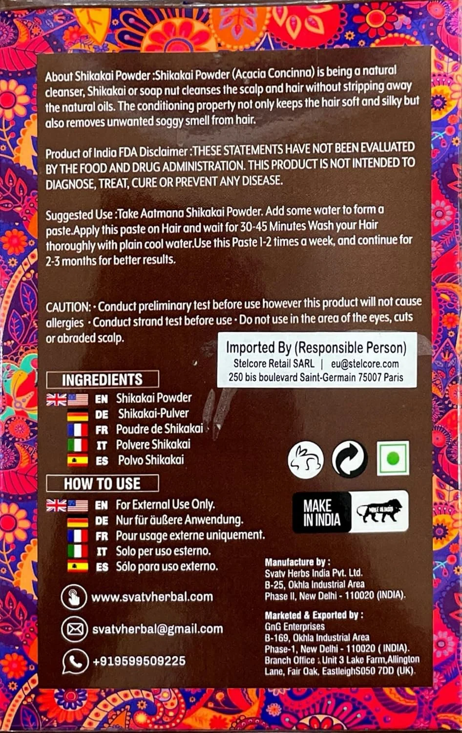 پودر شیکاکای آتمانا | آکاسیا کونسینا | رشد طبیعی مو و ماسک موی آیورودا | تقویت و ترمیم موهای آسیب دیده | برای آقایان و بانوان - 100 گرم پودر شیکاکای آتمانا | آکاسیا کونسینا | رشد طبیعی مو و ماسک موی آیورودا | تقویت و ترمیم موهای آسیب دیده | برای آقایان و بانوان - 100 گرم