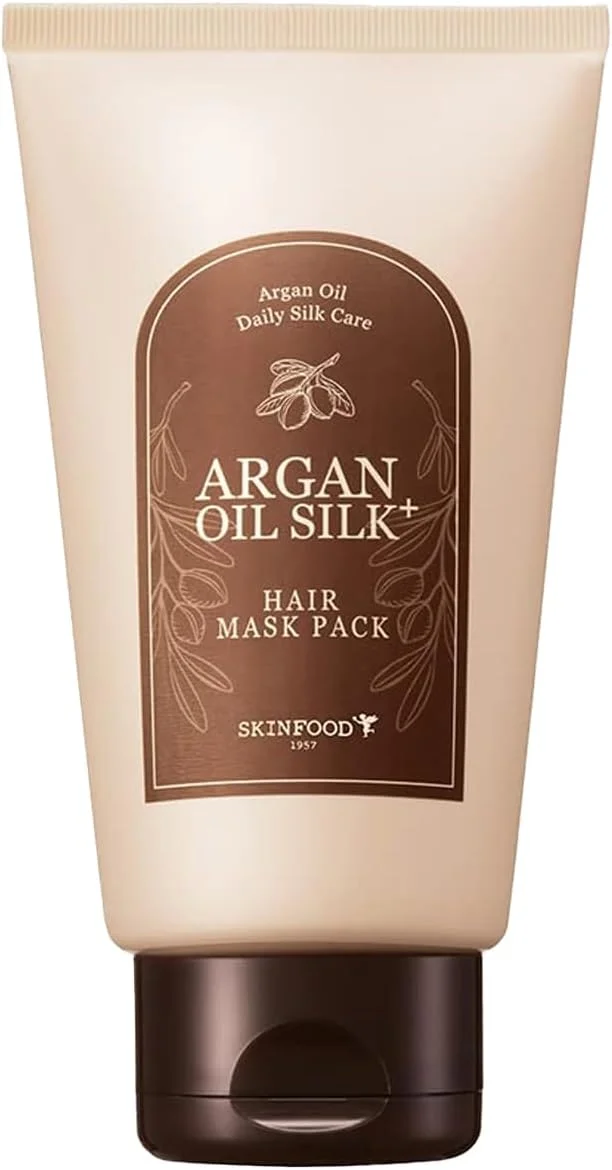 SKIN FOOD از سال 1957 SKINFOOD ماسک موی روغن آرگان Silk+، درمان مو با روغن آرگان مغذی و مرطوب کننده، درخشش مو و خاصیت ارتجاعی موج دار برای موهای آسیب دیده و خشک SKIN FOOD از سال 1957 SKINFOOD ماسک موی روغن آرگان Silk+، درمان مو با روغن آرگان مغذی و مرطوب کننده، درخشش مو و خاصیت ارتجاعی موج دار برای موهای آسیب دیده و خشک