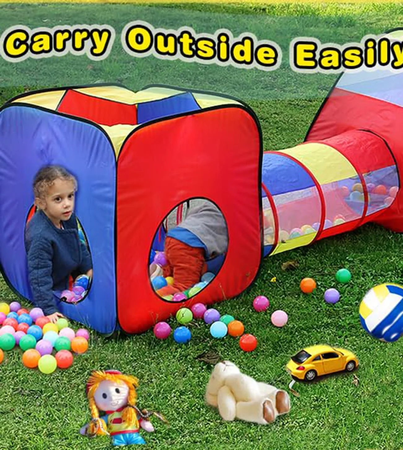 تونل بازی کودک کرالینگ کوردوا 3 در 1، چادر بازی قابل حمل برای پسران و دختران تونل بازی کودک کرالینگ کوردوا 3 در 1، چادر بازی قابل حمل برای پسران و دختران