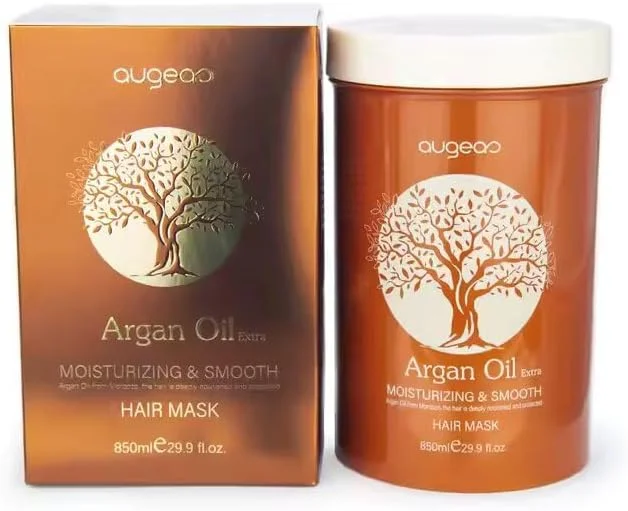 ماسک مو روغن آرگان Augeas، ۸۵۰ میلی لیتر، درمان مرطوب کننده و صاف کننده برای موهای آسیب دیده ماسک مو روغن آرگان Augeas، ۸۵۰ میلی لیتر، درمان مرطوب کننده و صاف کننده برای موهای آسیب دیده