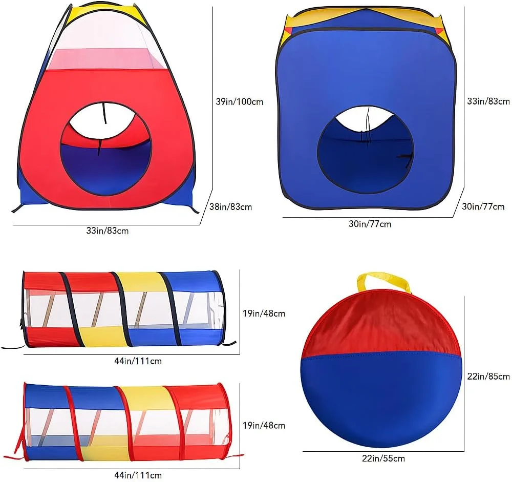 چادر بازی تونلی 4 در 1 قابل حمل کوردوبا برای کودکان، نوزادان، پسران، دختران و کودکان نوپا، مناسب بازی در فضای داخلی و خارجی چادر بازی تونلی 4 در 1 قابل حمل کوردوبا برای کودکان، نوزادان، پسران، دختران و کودکان نوپا، مناسب بازی در فضای داخلی و خارجی