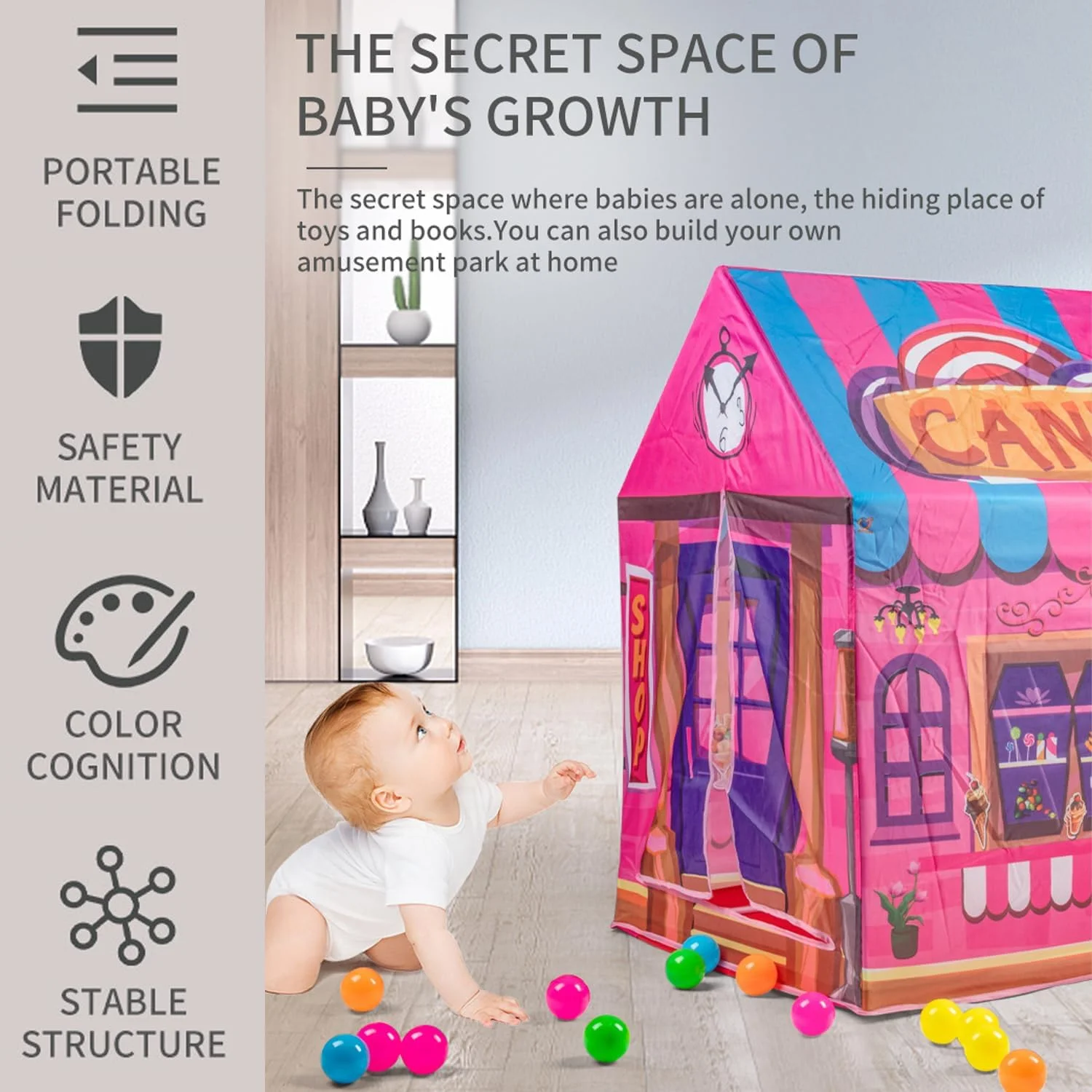 چادر بازی کودکان GGEROU، چادر بازی برای پسران و دختران - چادر بازی قابل حمل برای اسباب بازی های مدرسه کودکان برای بازی های داخلی و خارجی خانه بازی کودکان (خانه جنگلی) چادر بازی کودکان GGEROU، چادر بازی برای پسران و دختران - چادر بازی قابل حمل برای اسباب بازی های مدرسه کودکان برای بازی های داخلی و خارجی خانه بازی کودکان (خانه جنگلی)