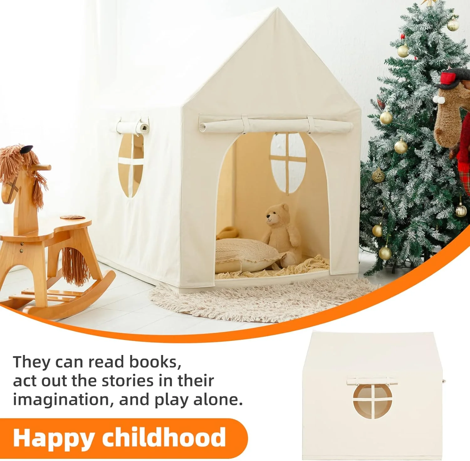 چادر بازی کودکانه بوم نقاشی HIZIM، خانه بازی سرپوشیده برای کودکان نوپا، چادرهای تیپی خانه بازی داخل اتاق بازی برای دختران و پسران، چادر بازی کودکان نوپا برای داخل و خارج از منزل