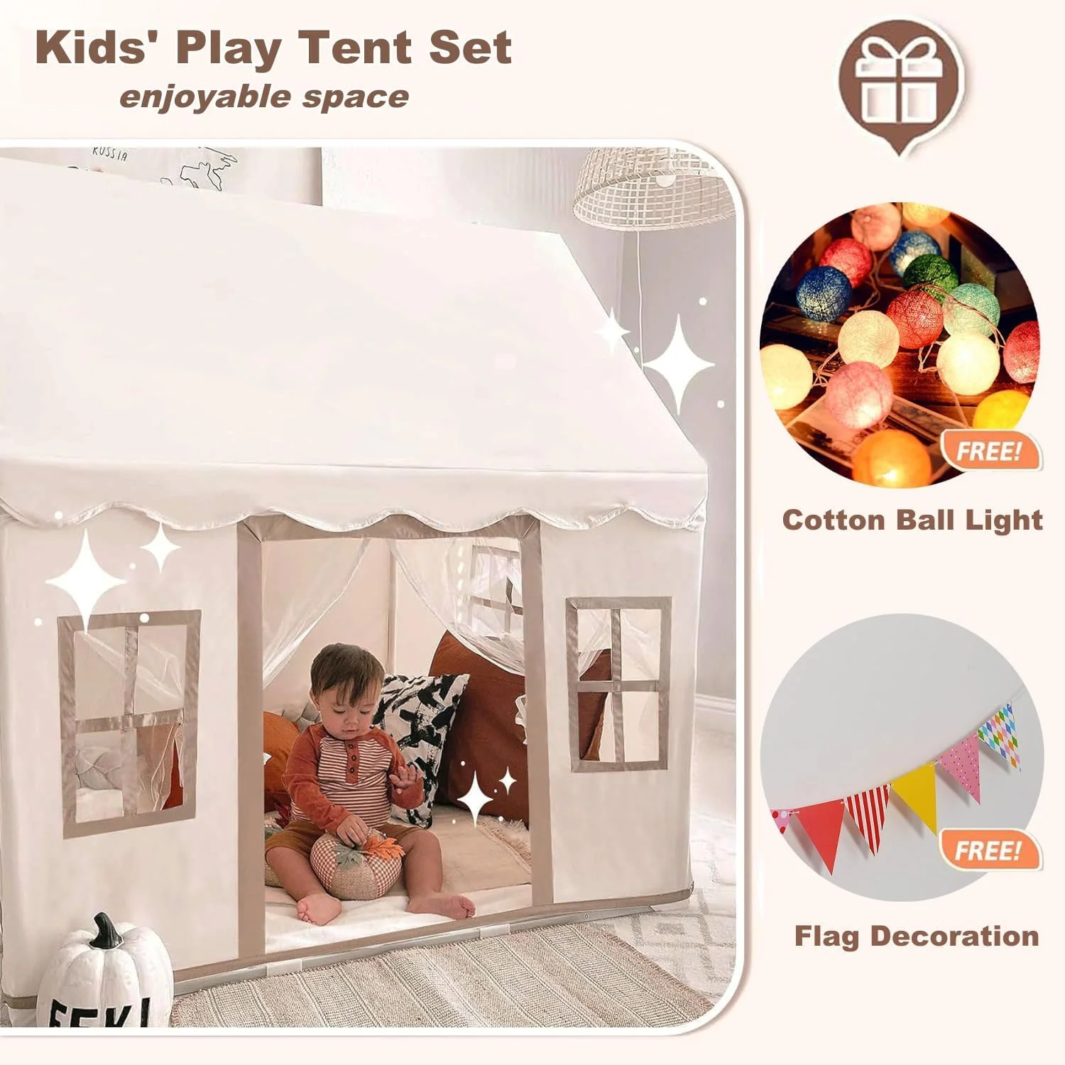 خانه چادری بزرگ کودکان HJB VISSO مناسب فضای داخلی و خارجی، چادر بازی کودکان نوپا با دکوراسیون جشن تولد، خانه بازی چادری قلعه پرنسس برای نوزاد، اسباب بازی اتاق داخلی کودکان برای دختران و پسران 3، 4، 5، 6-10 ساله خانه چادری بزرگ کودکان HJB VISSO مناسب فضای داخلی و خارجی، چادر بازی کودکان نوپا با دکوراسیون جشن تولد، خانه بازی چادری قلعه پرنسس برای نوزاد، اسباب بازی اتاق داخلی کودکان برای دختران و پسران 3، 4، 5، 6-10 ساله