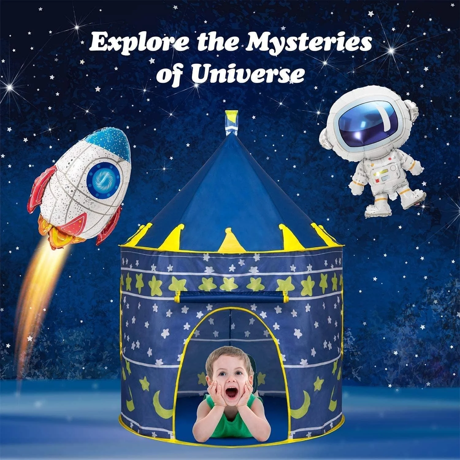 چادر بازی قلعه پرنسس کودکان X IANGYU، تاشو، قابل حمل، مناسب بازی های داخل خانه و کمپینگ در فضای باز - آبی چادر بازی قلعه پرنسس کودکان X IANGYU، تاشو، قابل حمل، مناسب بازی های داخل خانه و کمپینگ در فضای باز - آبی