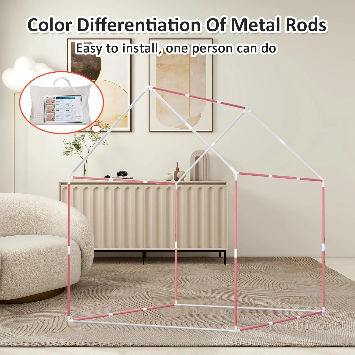 چادر بازی قلعه پرنسس HomKawt با چراغ های ستاره ای LED و پرچم های جداشدنی - چادر بزرگ کودکان برای داخل/خارج از منزل، خانه بازی بادوام برای دختران و پسران 3-10 ساله، دکوراسیون جشن تولد اتاق خواب (خاکی) چادر بازی قلعه پرنسس HomKawt با چراغ های ستاره ای LED و پرچم های جداشدنی - چادر بزرگ کودکان برای داخل/خارج از منزل، خانه بازی بادوام برای دختران و پسران 3-10 ساله، دکوراسیون جشن تولد اتاق خواب (خاکی)