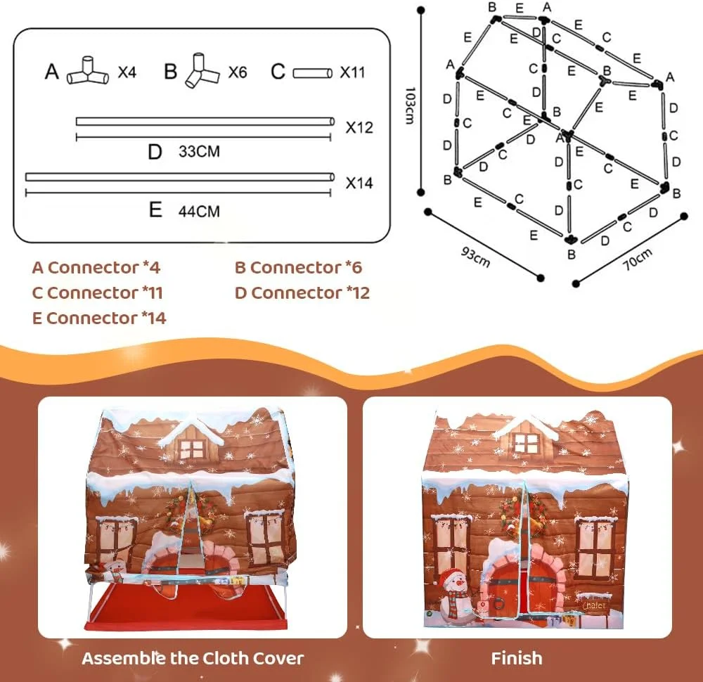 خانه بازی HomeChi برای کودکان، چادر بازی کودکان، اسباب بازی برای پسران و دختران، چادر کلوپ کودکان با در و پنجره های جمع شونده خانه بازی HomeChi برای کودکان، چادر بازی کودکان، اسباب بازی برای پسران و دختران، چادر کلوپ کودکان با در و پنجره های جمع شونده